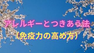 タイトル　アレルギー　免疫力